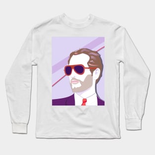 Bold Paul Newman Sunglasses Art Deco Long Sleeve T-Shirt